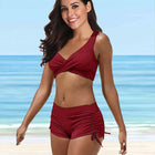 Camo tinta unita stampa bellissime signore gilet sexy set di tendenza seno rivelatore bikini per le vacanze estive S-5XL platinumshop