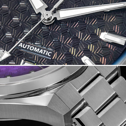 ADDIESKIN Men Watch 40mm Sapphire Embossed Mother-of-Pear Dial 40mm Automatic Watch Mechanical ST2130 Waterproof 200m Luminous