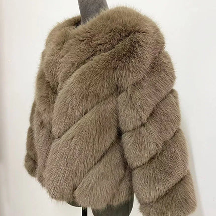ZADORIN NEW Streetwear Furry Faux Fur Coat Woman Clothing Elegant Long Sleeve Winter Coats Woman Jackets Fourrure Abrigo Mujer