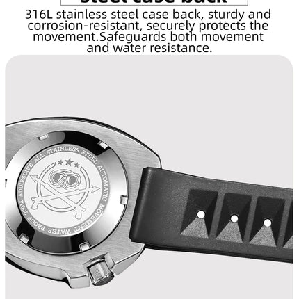 ADDIESDIVE Luxury Men's Automatic Watch Ceramic Bezel Sapphire Glass 200m Waterproof Ultra Bright Blue Luminous Diving Watch