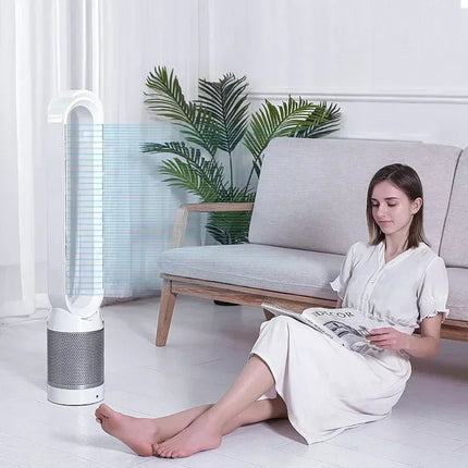 Nuovo ventilatore domestico senza lama da 42 pollici per la purificazione dell'aria: portatile e condizionale.