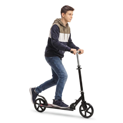Monopattino per Adolescenti e Adulti (Carico Massimo 70 kg) Pieghevole, Grandi Ruote in Poliuretano, Freno a Pedale, Antiscivolo, Altezza Manubrio 81-101 cm
