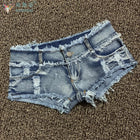 Sexy Charming Button Low Waist Denim Shorts Women Clothing Fashion Jeans Super Shorts NightClub DJ Pole Dance DS Party Hot Pants PlatiNum