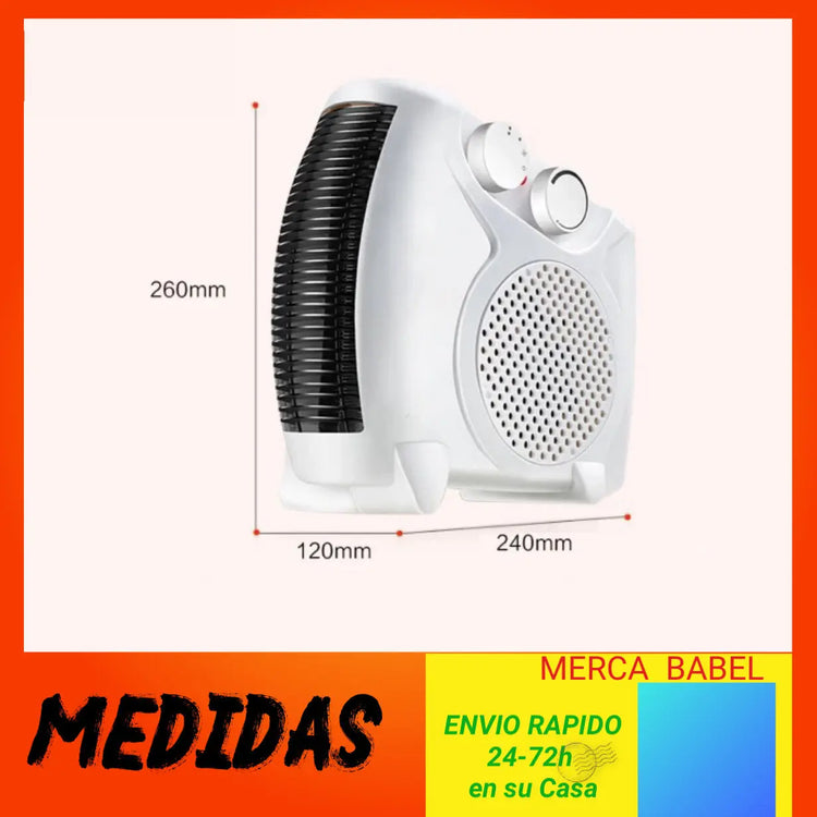 Compact Instant Heat YANISTA Bathroom Heater - Portable Electric Heater with Adjustable Thermostat, 1000W/2000W Dual Power, Ideal for Quick Heating in Any Room, Low Consumption Electric Radiator with Fan Function