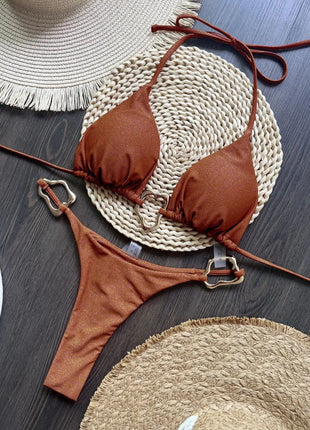 Micro Bikini Sexy da Donna, Costumi da Bagno Femminili, Set Bikini Push-Up, Abbigliamento da Spiaggia, Biquini Brasiliano PlatiNum