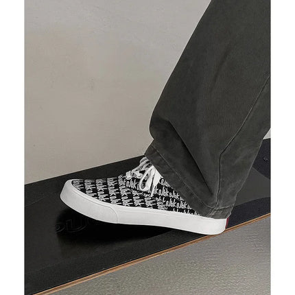 Designer Canvas Casual shoes for men  Flats Vulcanized Shoes Original printed sneakers male Skateboard street shoes men Tennis
