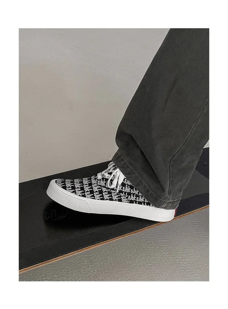 Designer Canvas Casual shoes for men  Flats Vulcanized Shoes Original printed sneakers male Skateboard street shoes men Tennis