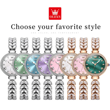 OLEVS 9971 orologio al quarzo per donna scala romana abito elegante orologio da donna moda impermeabile luminoso orologio a mano di lusso originale platinumshop