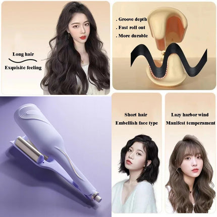 Professional Hair Curler Curling Tool Egg Roll Lasting Styling Fast Heating Electric Curling Iron 4 Temperature Adjustable 32MM