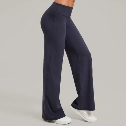 Women's Pilates Yoga Pants Sports Fitness Flared Peach Hip-lifting Leggings Outdoor Workout Training Running Casual Trousers PlatiNum