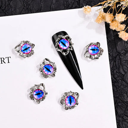 10Pcs Halloween Fake Weapons with Blood Nail Charms Bloody Horror Metal Nail Art Decorations Manicure Accessories Punk Jewelry *