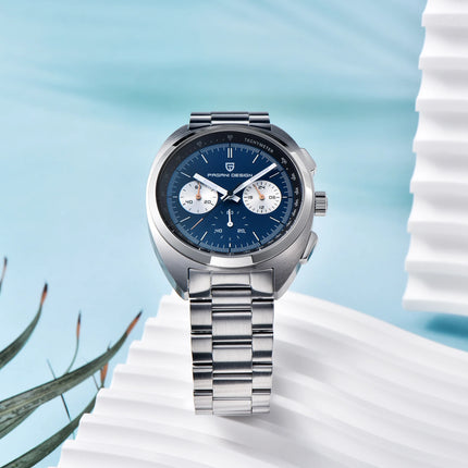 PAGANI DESIGN 2025 Nuovo Panda Dial Orologi da uomo Orologio al quarzo di lusso per uomo Giappone VK63 Cronografo sportivo Orologio da polso in vetro zaffiro