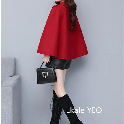 Women's Woolen Shaw Coat 2025 Autumn Winter Korean Version Short Ladies Jacket Temperament Elegant Femme Woolen Outerwear