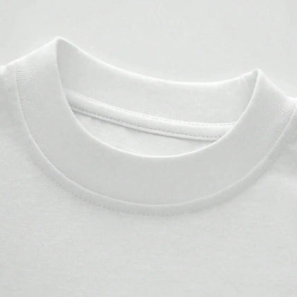 Men's Fashion Balance Letter Pattern Crew Neck Short Sleeve Casual T-Shirt PlatiNum