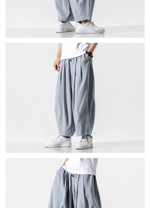Men's Oversized Wide Leg Pants Comfortable Harajuku Style Joggers Casual Loose Fashion Elastic Waist Streetwear