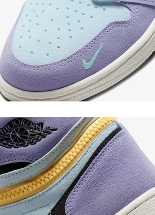 Scarpe da ginnastica Nike originali Air Jordan 1 con cerniera alta da uomo CW6576-500 platinumshop