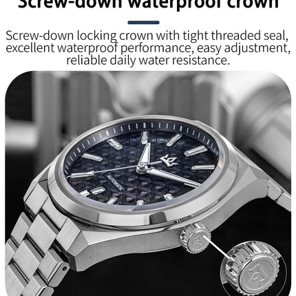 ADDIESKIN K014 Men's Automatic Mechanical Watch ST2130 ETA 2824 Compatible Size Cameo Shell Dial Sapphire Crystal 200M Water