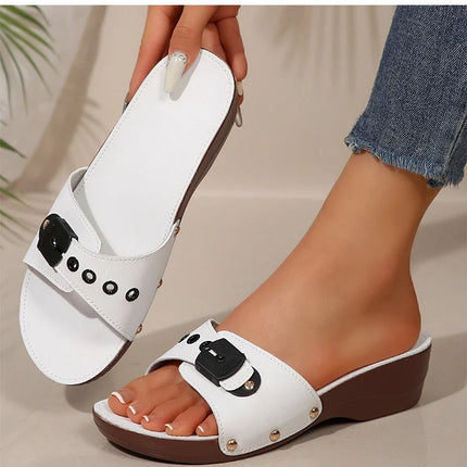 Women's Luxury Heeled Sandals for Summer, Soft Wedge Sandals, Sandalias Mujer 2026, Summer Slippers