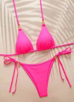 Micro Bikini Triangolare Sexy 2026, Costume da Bagno da Donna, Abbigliamento da Spiaggia, Set Bikini a Due Pezzi con Perizoma Estivo platinumshop