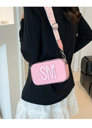 Cross-Border Style Camera Bag Fashionable Retro Women's Shoulder Slant Bag Small Square Bag Street Trend PU Material PlatiNum