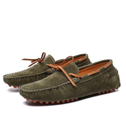 Scarpe casual da uomo Mocassini in pelle scamosciata Scarpe classiche in pelle Scarpe da guida morbide Mocassini di lusso Slip on caldi Scarpe da uomo Taglie forti 38-49