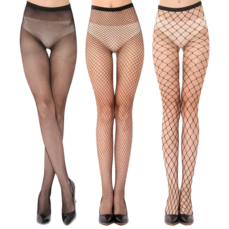 Donne sexy lunghe a rete maglia collant di nylon calze corpo sottili gambe perfette rete di pesce collant cavo a vita alta leggings calze