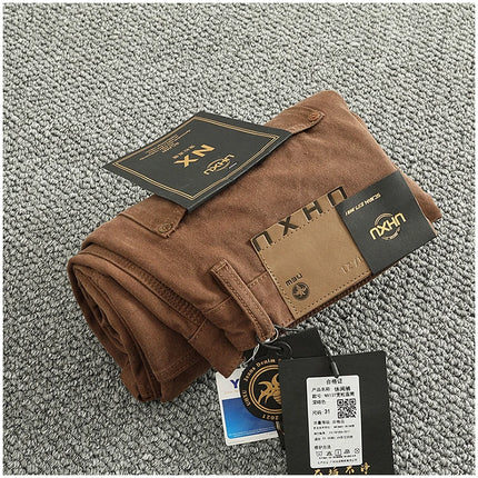 2025 Spring and Autumn New American Retro Heavyweight Patchwork Cargo Pants Men's Fashion Multi-pocket Casual Loose Trousers