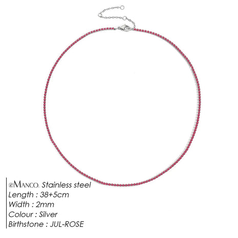 eManco Fashion Crystal High Quality Stainless Steel Gold Plated Necklace Ladies Charming Accessories Gifts Wholesale PlatiNum