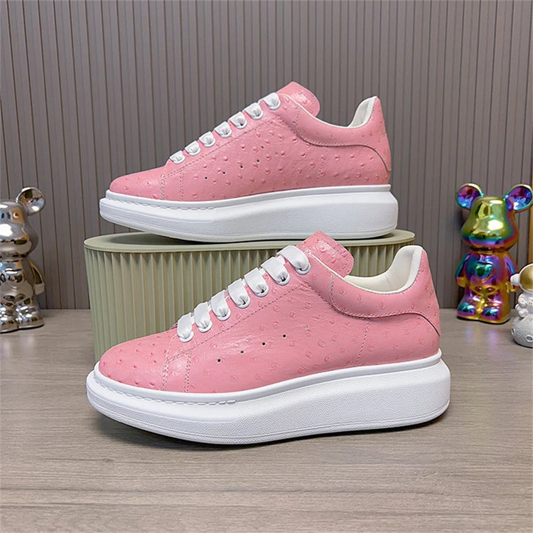 Men Genuine Leather Platform Causal Sneakers Moccasins for Man Black Luxury Brand Designer Loafers High Quality Footwear Shoes