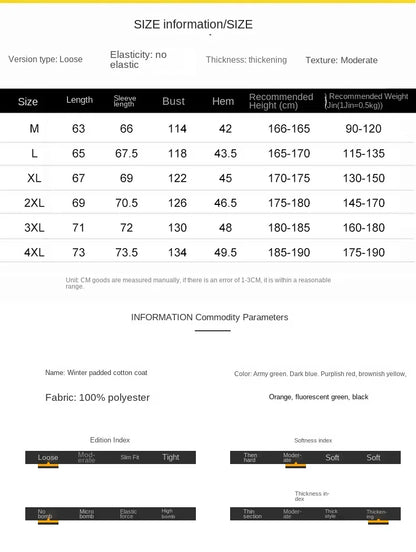 2024 Men's Winter Jacket Fashion Splicing Style Hidden Hooded Warm Parka coats Women's Street Short Down Cotton Padded Jacket