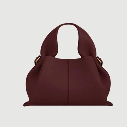 Borsa tote classica in tinta unita da donna, comoda ed elegante, stile vintage