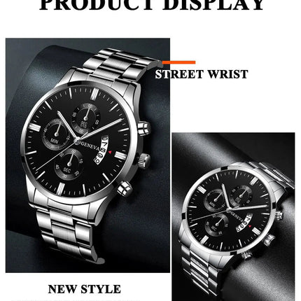 Orologio da uomo alla moda Orologio da polso al quarzo con calendario di lusso Orologi da lavoro Orologio da uomo Orologio da polso con cinturino maschile platinumshop