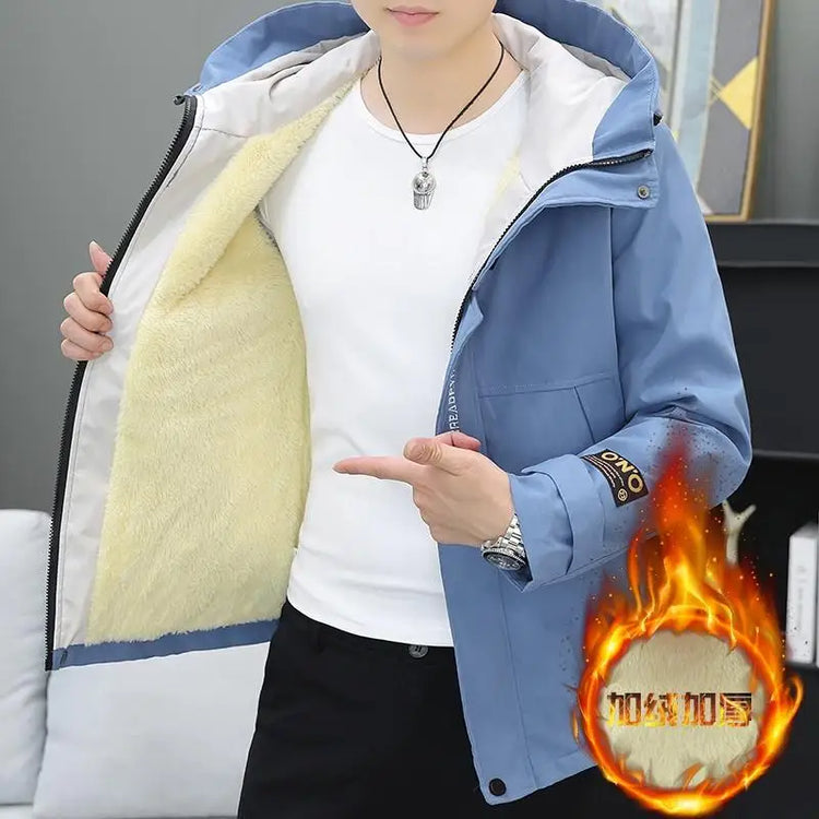 Men's Autumn/Winter Jackets New Arrived Trendy Brand Couple Jacket Men's Women's Handsome Casual Hooded Work Jacket Coat