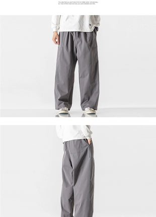 Pantaloni estivi da uomo a gamba larga Pantaloni moda casual solidi leggeri e sottili Harun Pantaloni da jogging larghi da uomo Pantaloni cargo Streetwear Taglie forti 5XL