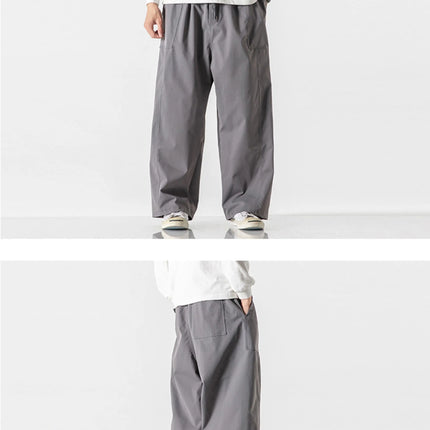 Pantaloni estivi da uomo a gamba larga Pantaloni moda casual solidi leggeri e sottili Harun Pantaloni da jogging larghi da uomo Pantaloni cargo Streetwear Taglie forti 5XL