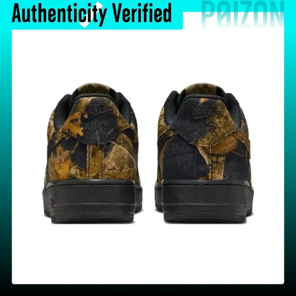 Nike Air Force 1 Fabric Cushioning Low-top Skateboard Shoes Men's Black Brown IH1221-001