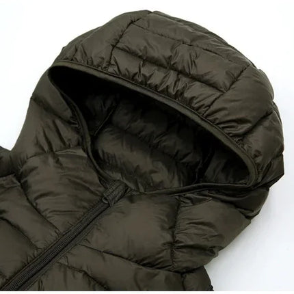 Down Jacket Men's 2024 New 90% White Duck Down Super Light Down Jacket Men's Lightweight Thermal Coat Hooded Feather Coat