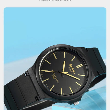 SKMEI Top Brand Casual Quartz Wristwatches Mens New Simple TPU Strap 3Bar Waterproof Watches For Male Time Clock Reloj Hombre