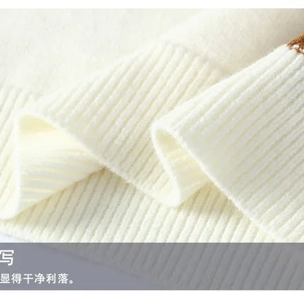 Thorn Style Spliced Knitted Sweater 2025 Fashionable High Street Autumn Winter Warm Men's Top Hip-hop Streetwear Fishing Sports
