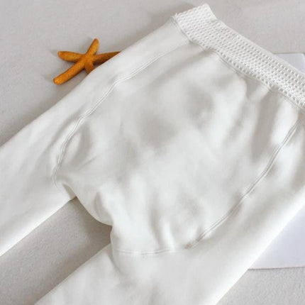 Women Winter Leggings White High Waist Tight Warm Legging Workout Thick Thermal Pantyhose Sexy Elasticity Fleece Stocking Female PlatiNum