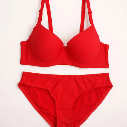 Style Sexy Bras For Women Lingerie red Female Push Up Underwear Four season collection bra 2-piece set B6005