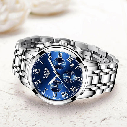 LIGE 2024 nuove donne di moda orologi da donna top brand di lusso creativo bracciale da donna in acciaio orologi orologio impermeabile al quarzo femminile platinumshop