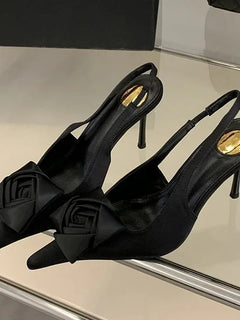 Aneikeh Summer Street Style Elegant Sexy Flower Designer Pointed Toe High Heels Women Shallow Fashion Pumps Banquet Dress Shoes