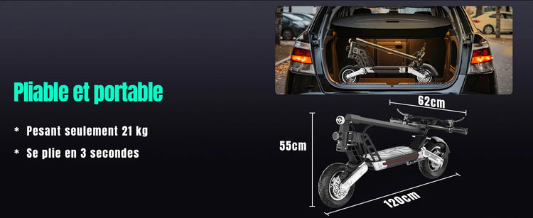 Scooter elettrici TODIMART G2, batteria 48 V 10,4 Ah, motore 500 W, pneumatici fuoristrada da 10 pollici, portata 40-45 km platinumshop