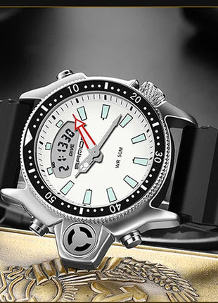 SANDA Sport orologio digitale al quarzo da uomo orologi subacquei creativi orologio da uomo con allarme impermeabile orologio con doppio Display Relogio Masculino platinumshop
