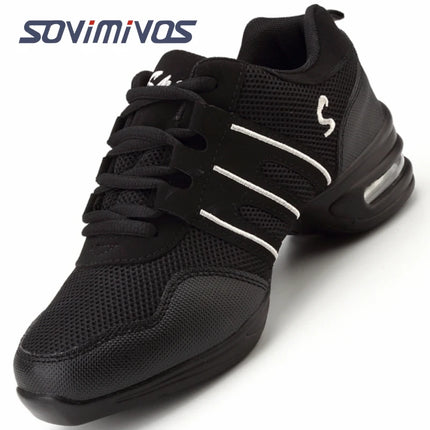 New Soft Outsole Breath Dance Shoes Women Sports Feature Dance Sneakers Jazz Hip Hop Shoes Woman Dancing Shoes Ladies Sneakers