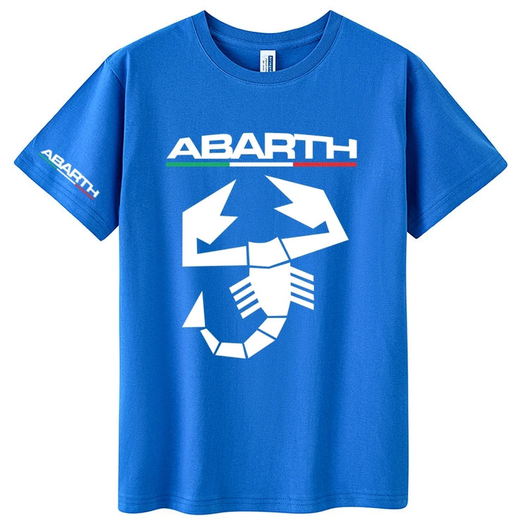 Abarth Scorpion 100% cotone T-shirt da uomo Abarth Scorpion Bianco Nero Auto Sport da corsa Italia M