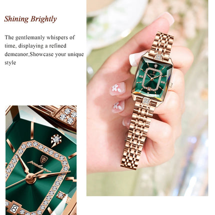 POEDAGAR Orologio da donna di lusso Impermeabile Data Orologio da polso da donna casual di alta qualità Orologio da donna elegante al quarzo in acciaio inossidabile platinumshop