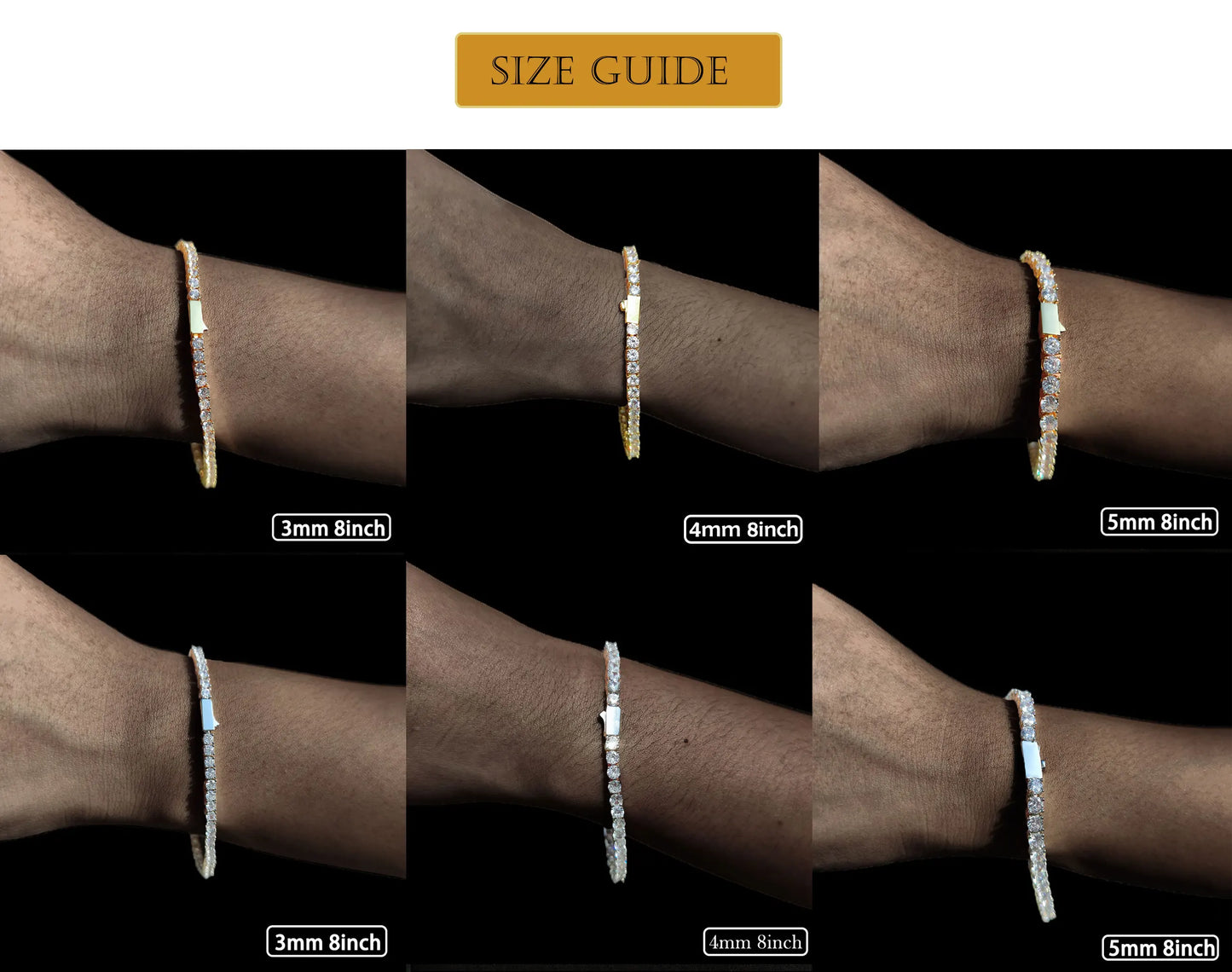 Gioielli Hip Hop Cubic Zirconia ghiacciata Catena da tennis ghiacciata Collana bling placcata oro 18 carati per le donne Logo laser personalizzato gratuito