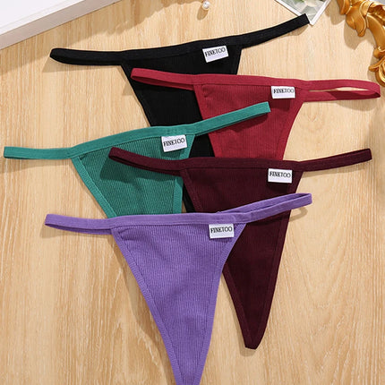 1PC Seamless Cotton Thongs Woman Panties women Sexy Low-waist Underwear Solid G-string Breathable Thongs T-back Female Lingerie